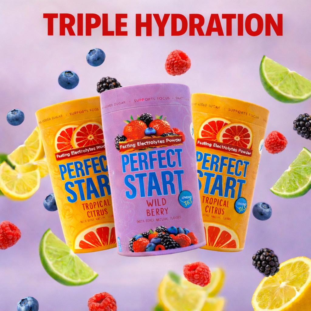 Triple Hydration – 2 Tropical Citrus, 1 Wild Berry+ FREE WATER BOTTLE