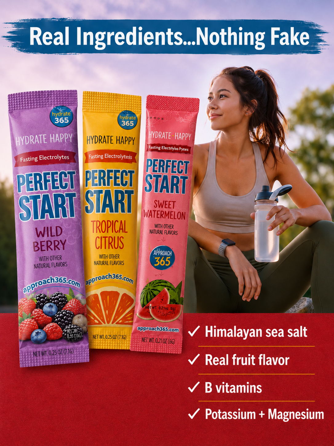 Triple Hydration – 1 Wild Berry, 1 Tropical Citrus, 1 Watermelon.